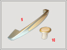 Пластмассовая мебельная фурнитура. Ручки для корпусной мебели. Ручки-кнопки, ручки-скобы.